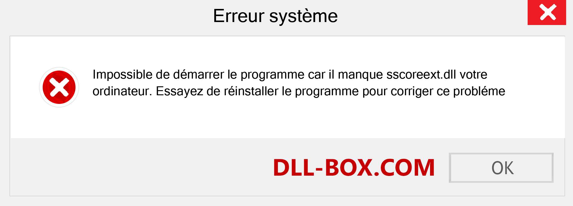 Le fichier sscoreext.dll est manquant ?. Télécharger pour Windows 7, 8, 10 - Correction de l'erreur manquante sscoreext dll sur Windows, photos, images